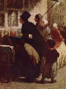 Honore Daumier Der Kupferstich-Handler oil painting
